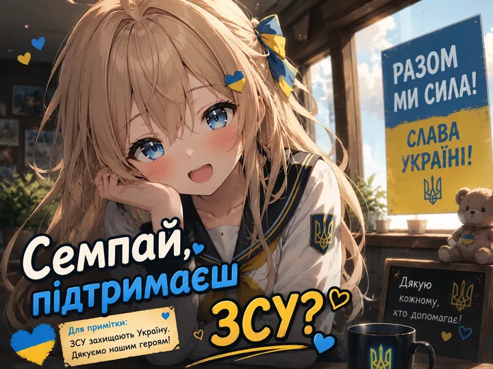 Семпай, підтримаєш ЗСУ? — кімната