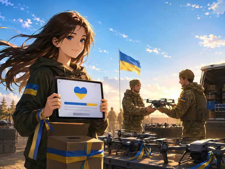 Волонтерка з планшетом